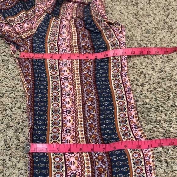Three Dots Wide Leg Pants Size Small Multicolor Tribal Print - Picture 8 of 10